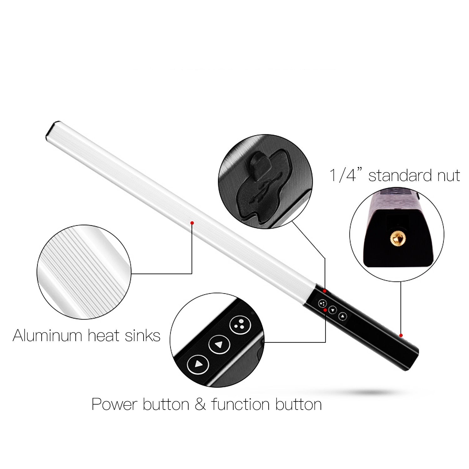 Bastão de LED RGB - Luz de Preenchimento Para Vídeos e Cenários