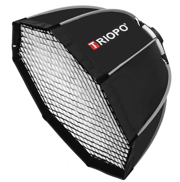 Softbox Triopo Octagon Dobrável Luz de Vídeo LED