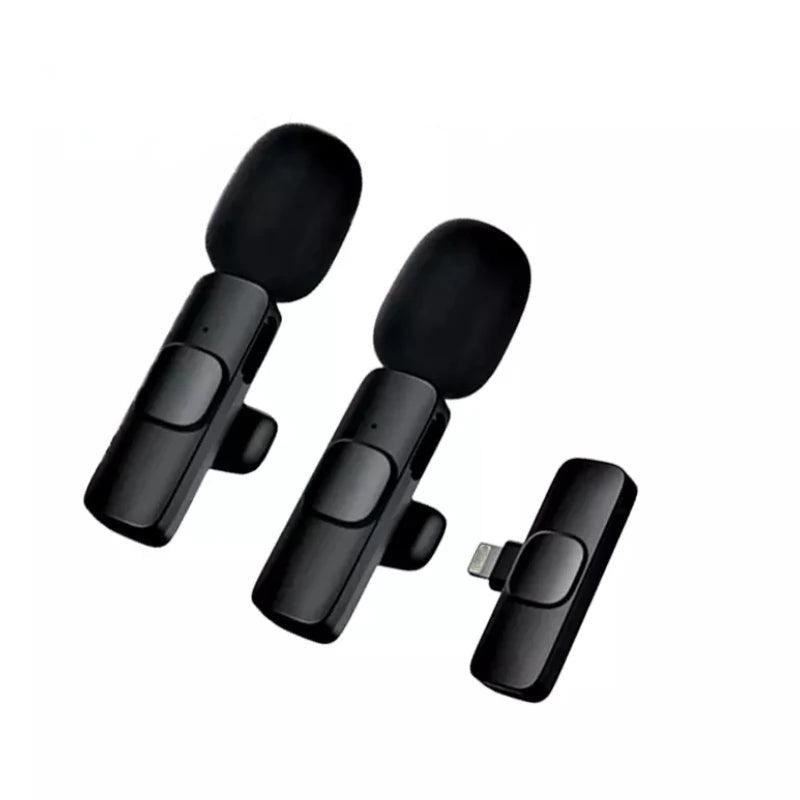 Conjunto de Microfones de Lapela sem Fios para Transmissão de Vídeo