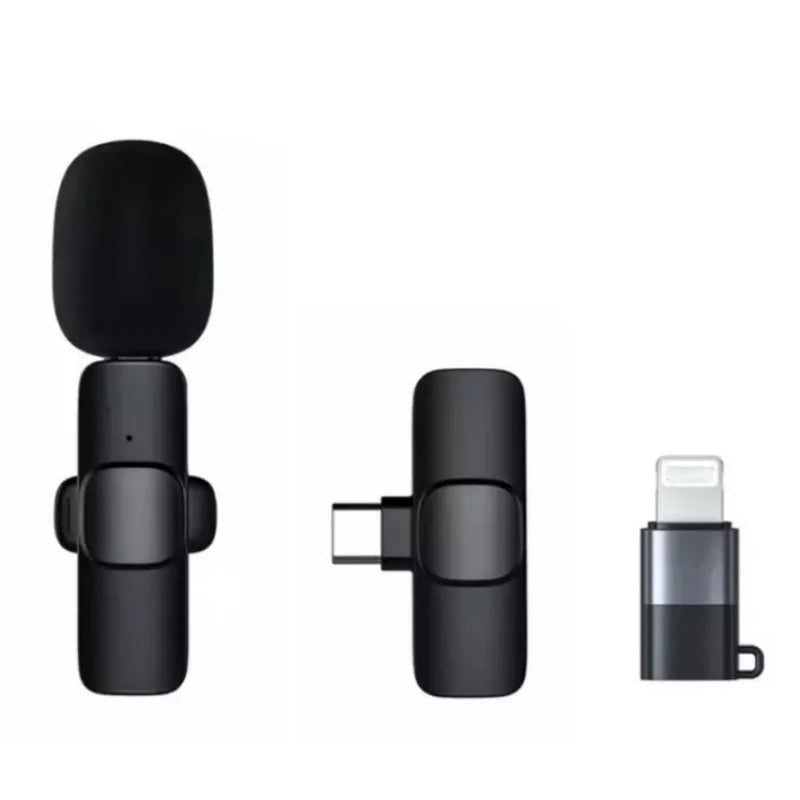 Conjunto de Microfones de Lapela sem Fios para Transmissão de Vídeo