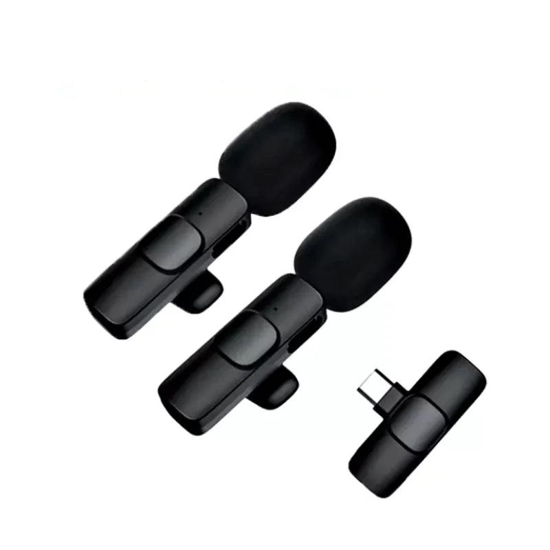 Conjunto de Microfones de Lapela sem Fios para Transmissão de Vídeo