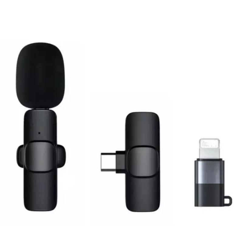Conjunto de Microfones de Lapela sem Fios para Transmissão de Vídeo